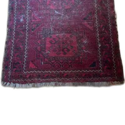 Sale Photo Thumbnail #80: Vintage Hand-Knotted Red Rug
