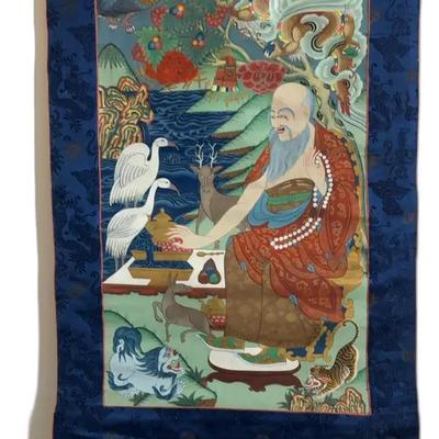 Vintage Tibetan Thangka Painting

