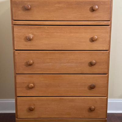 5 Drawer Maple Chest Of Drawers 