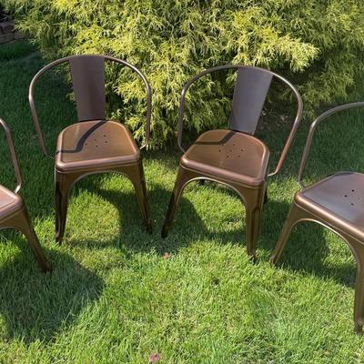 4 Metal Chairs 