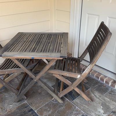 Folding Table And Two Chairs
