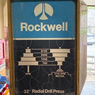 Rockwell 32” Radial Drill Press With Stand 