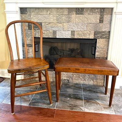 Old Chair And Bench 