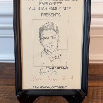 Ronald Reagan General Electric Family Nite Framed Program 