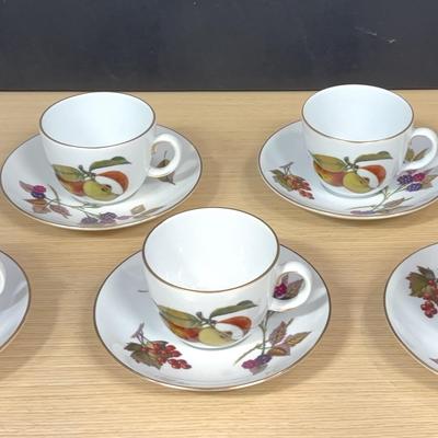 Royal Worcester Evesham Tea Cup and Saucers - Set #2