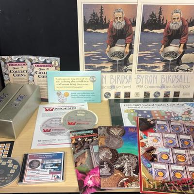 Coin Collecting Posters, Pamphlets, CDs, Coin Storage Boxes, & USA Coin Map