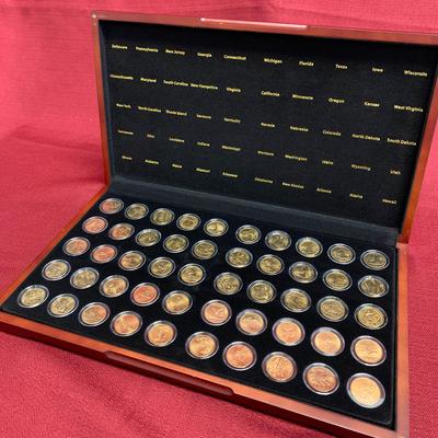 Uncirculated 24kt Gold Plated 50 States Quarter Set No.2