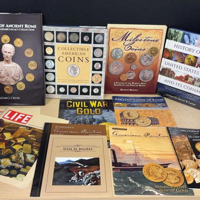 Coin Collection and Coin History Books with Related Booklets