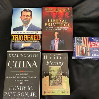 Donald Trump Jr Books - Triggered, Liberal Privilege and Other Political Books & Donald Trump Puzzle