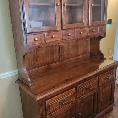 Young-Henkle "Plymouth Pine" Wooden China Cabinet