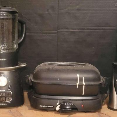 Cuisinart Blender, Hamilton Beach Indoor Grill, and Cooks Electric Can Opener