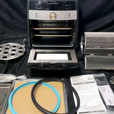 Pampered Chef Deluxe Air Fryer with Accessories