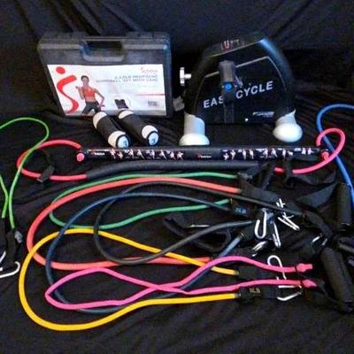 Easy Cycle Pedal Exerciser, Resistance Bands & Dumbbell Set