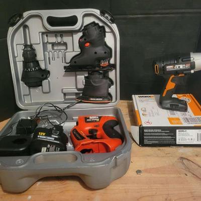 Black & Decker Firestorm 12V Cordless Tool Set with Charger & WORX Impact Driver