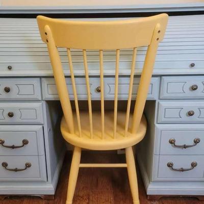 Painted Roll-Top Desk & Chair