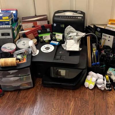 HP OfficeJet Pro 6978 Printer, Aurora Shredder & Office Supply Collection