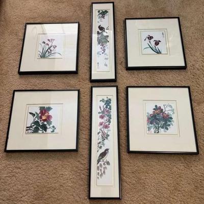 Framed Chinese Brush Paintings by Kuei Dorman