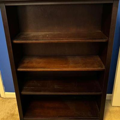 Dark Brown Bookcase with Adjustable Shelves
