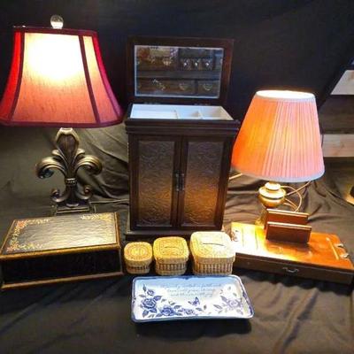 Jewelry Boxes and Table Lamps