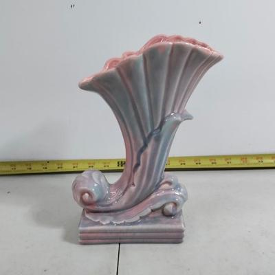 Sale Photo Thumbnail #23: Ceramic cornucopia vase