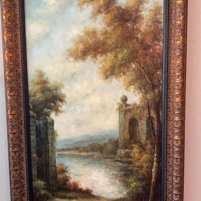 Landscape and Body of Water Painting 