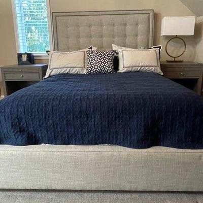 Full Size Tufted Headboard Bed