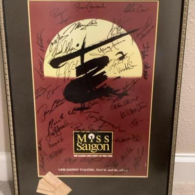 Autographed "Miss Saigon" Poster & Ticket Stubs