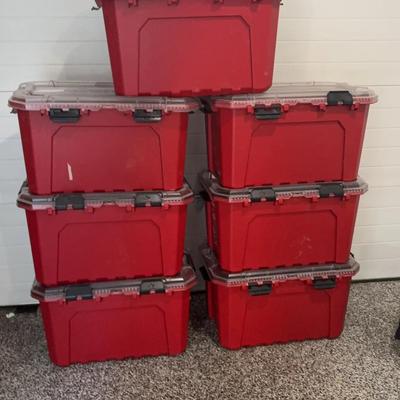 Red Husky Storage Bins 