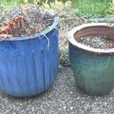 Deep Sea Colored Ceramic Planters
