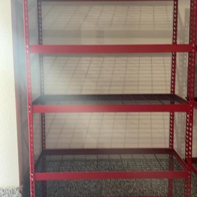 Red Metal Shelving 6++ Feet Tall