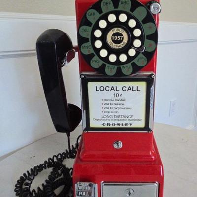 Crosley 1950's Classic Pay Phone Replica