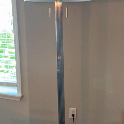 Chrome Colored Floor Lampb 6 Feet Tall 