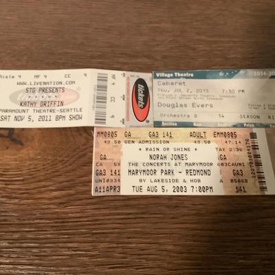 Norah Jones and Other Ticket Stubs