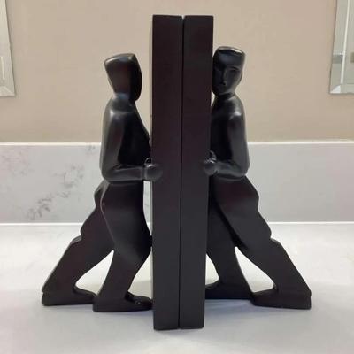 Pushing  Men Bookends