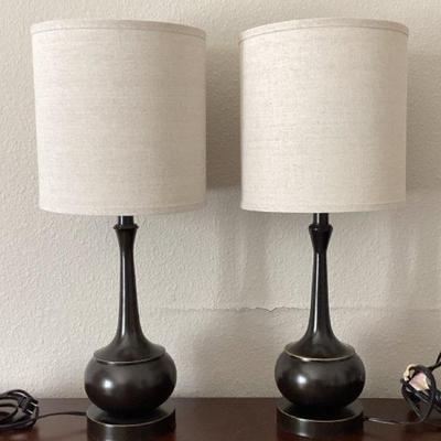 Dark Bronze Finish Table Lamps