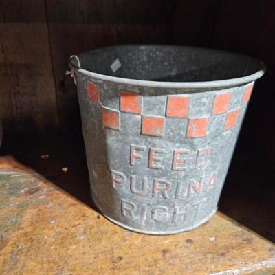 Purina feed advertising  bucket