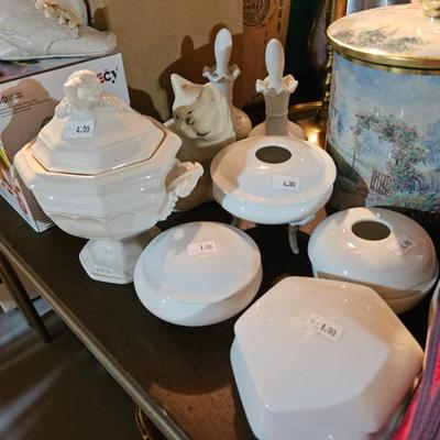 Hair receivers and dresser sets