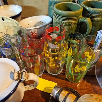 Swanky swig glasses and McCoy  mugs