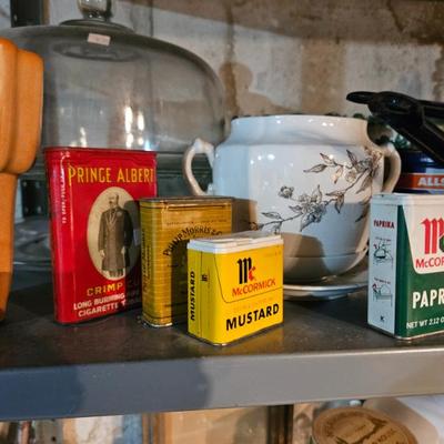 Tins and jugs