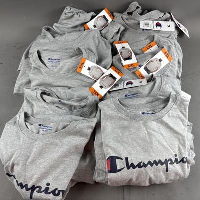 Sale Photo Thumbnail #48: 52 – 12 Champion 2XL Short Sleeve Gray Shirts