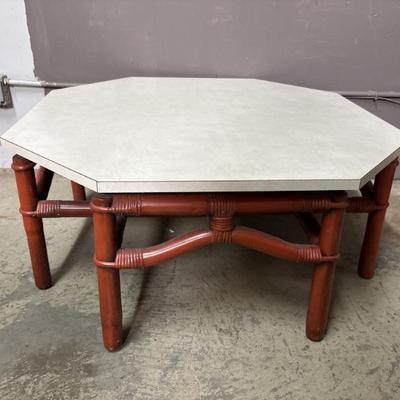 Sale Photo Thumbnail #68: 72 – Vtg Octagonal Asian Style Coffee Table