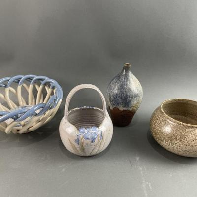Sale Photo Thumbnail #13: 9 – Lattice Stoneware Handmade Pottery Pieces