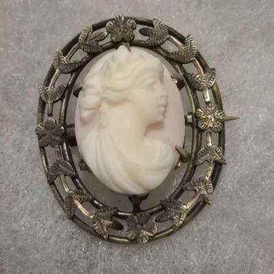 Sale Photo Thumbnail #62: Vintage Cameo Pin