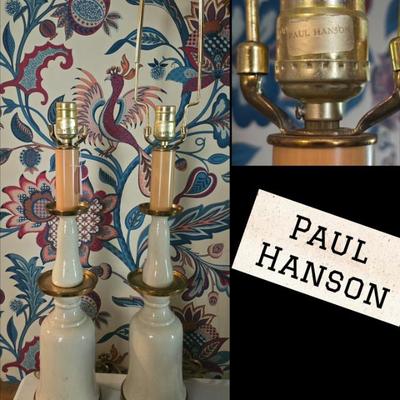 Mid-century Paul Hanson lamps for repair