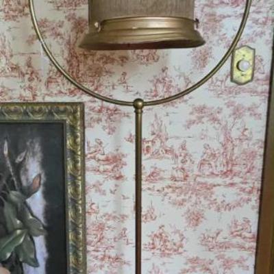 Brass Floor Stand Bird Cage w/ Glass water holder