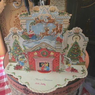 Vintage 3-D pop up Chirstmas card