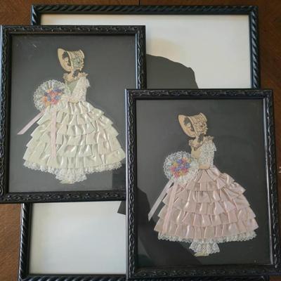 Sale Photo Thumbnail #37: Framed paper doll