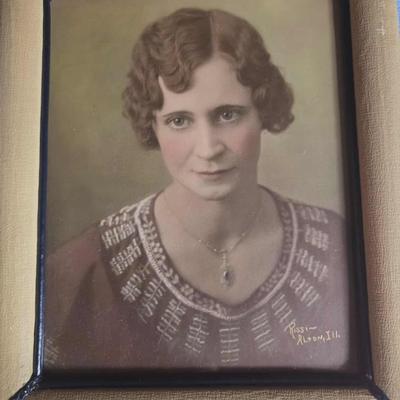Late 1920's photo featuring the Art Deco necklace that is in the sale. See next photo!
