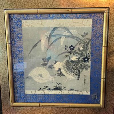 Sale Photo Thumbnail #39: Vintage Tosa Mitsuaki Quail Print