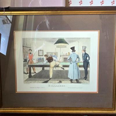 Sale Photo Thumbnail #51: Antique Billiards Print